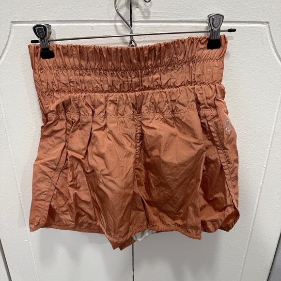 Free People Pants - Free People Movement Orange The Way Home Logo Shorts